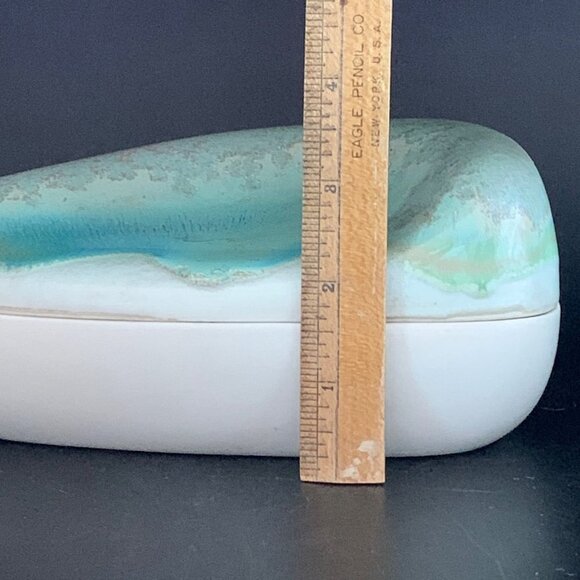 Newman Ceramic Works Art Pottery Handmade Lidded Dish Signed Made USA Studio - Picture 9 of 10